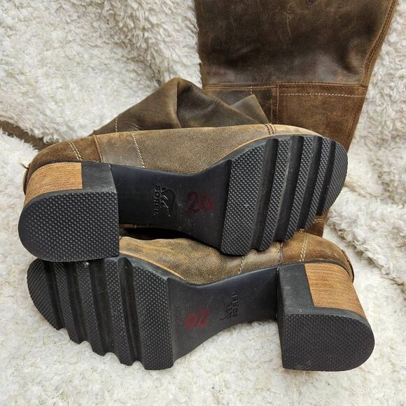 Sorel Addington Waterproof Leather Knee High Heeled Boots sz 8 NL2301-261 - Picture 5 of 7